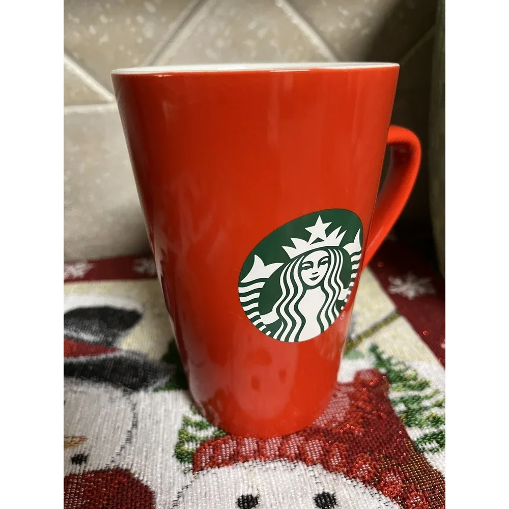 Starbucks Mug Starbucks Red Tall Mug Snow Coffee Mug Hot Chocolate Mug